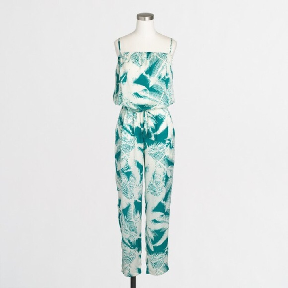 Jcrew palm print jumpsuit 🌴